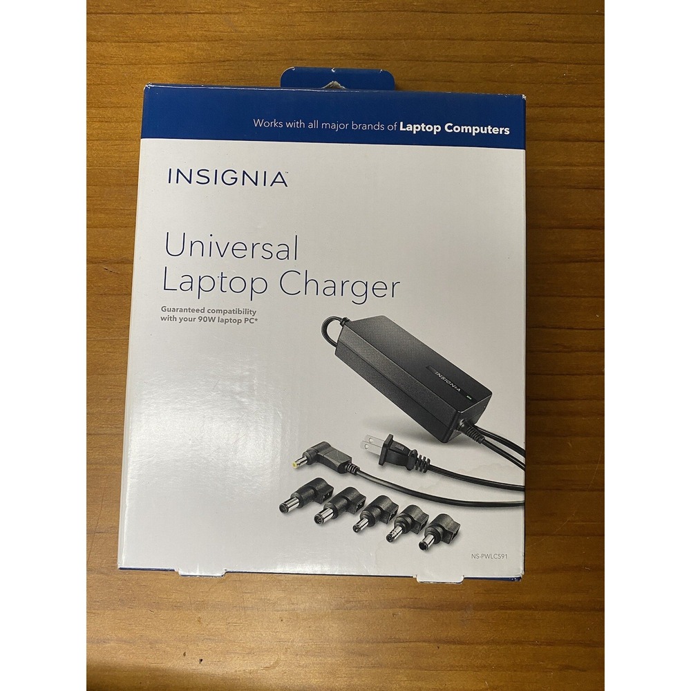 Insignia Universal Laptop Charger 14E09A AC Output 19V 90Watts 6 Charging Tips